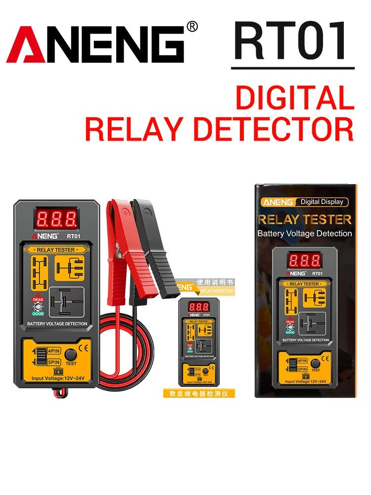 Auto Electrician Kit  Brake fluid Tester Car Relay Voltage Tester 12V/24V Relay Detector 4/5 PinBrake Oil  Analyzer  Test tools