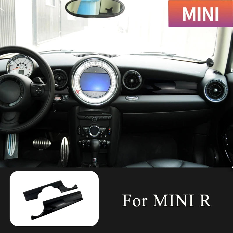 Car Decorative Cover Protective Shell Black Interior Modification ABS Plastic Sticker  For MINI Cooper R55 R56 R57 R58 R59 R60 1