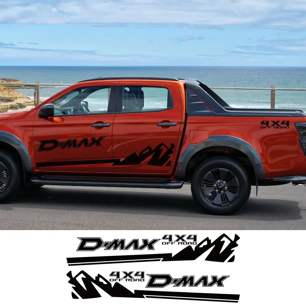 Pickup Body Side Stickers For Isuzu Dmax D Max Truck Hood Car Tailgate Decor Decals Trunk Vinyl Covers Auto Tuning Accessories