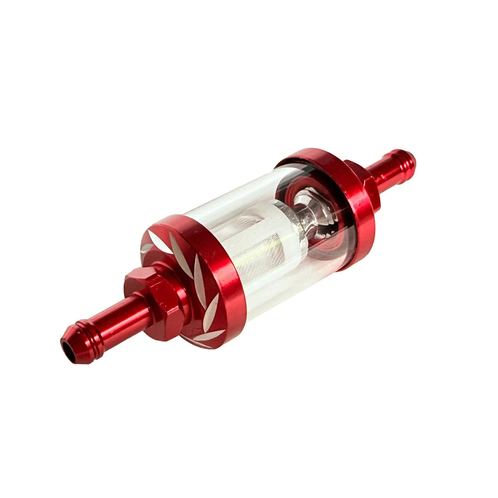 Motorcycle 8mm CNC Aluminum Glass Gas Fuel Oil Filter For ATV Dirt Pit Bike 125/140/150/160cc CRF70 90 110 250 TTR100 110 KLX65