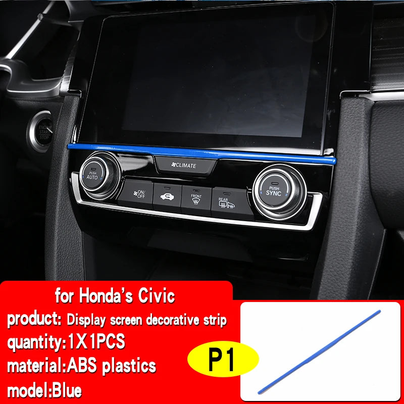 Suitable for 10th generation Honda Civic 2016-2021 car interior decoration center console air outlet gear decoration accessories