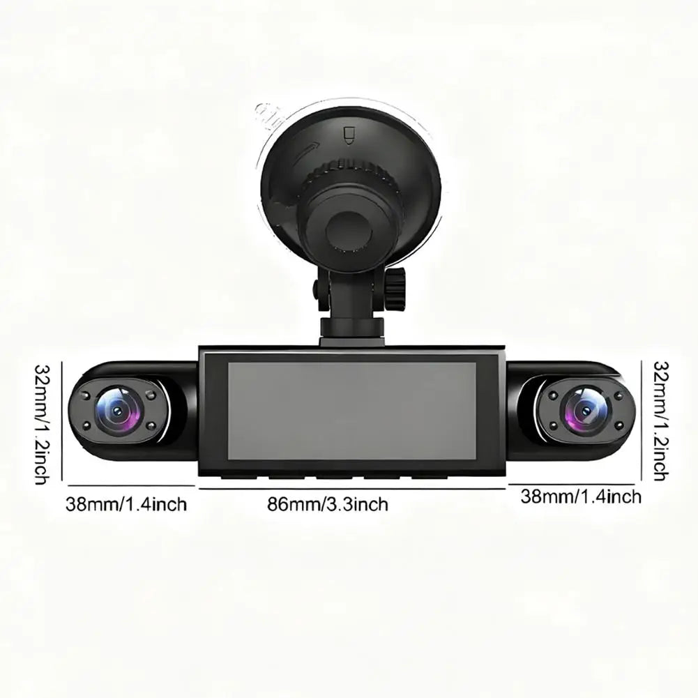 4 Channel Dash Cam 360° View 1080P 64GB Driving Recorder Loop Recording, 24H Parking Mode Full View Car Dashcam System