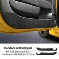 For Fiat 500/500C 2008-2024/500E 2012-2019/Abarth 595 695 2012-2024 Door Anti-kick Pad LHD RHD Car Mat Interior Trim Accessories