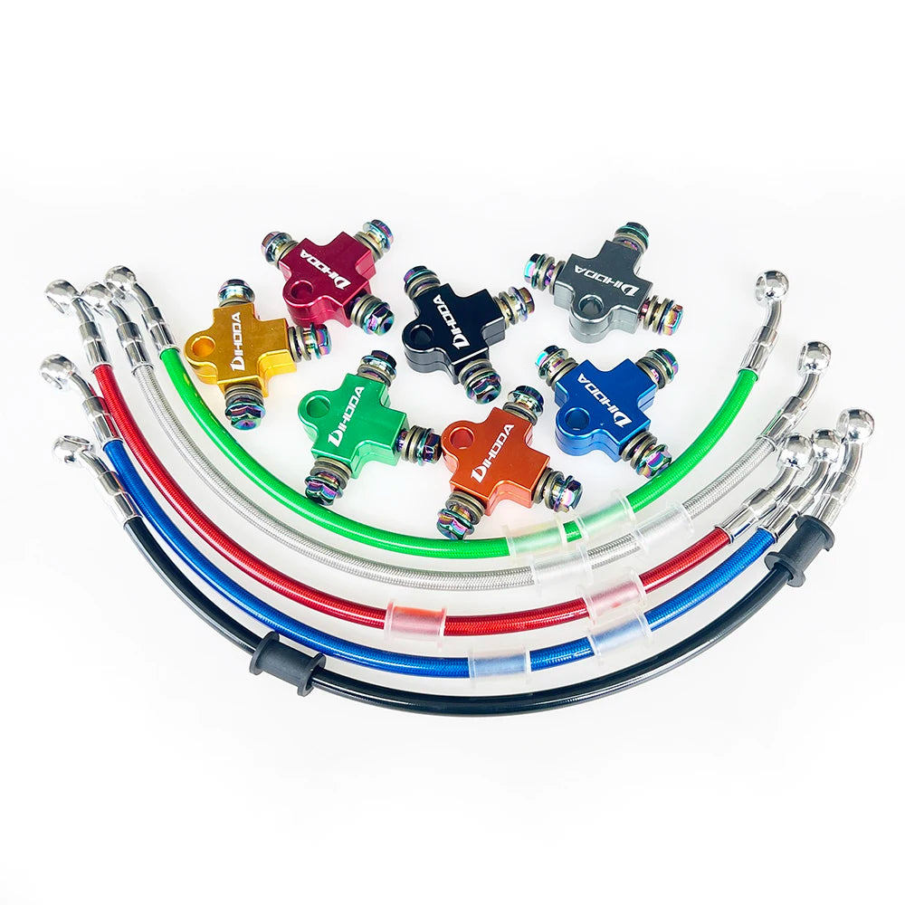 Accesorios para motocicleta, una pieza, adaptador de freno AVT con dos piezas, conector de 400 mm, manguera hidráulica para Yamaha, Honda, Suzuki, Sherco