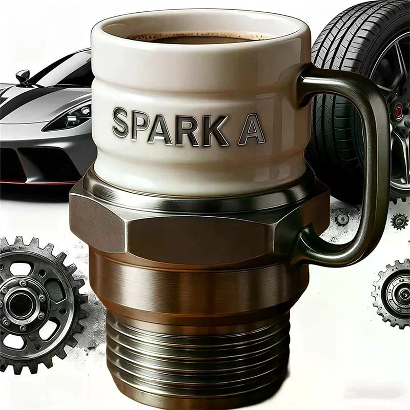 Spark Plug Mug Coffee Mug Cup For Car Lovers Automotive Themed Coffee Mug For Car Enthusiasts Mechanics & Garage Lovers