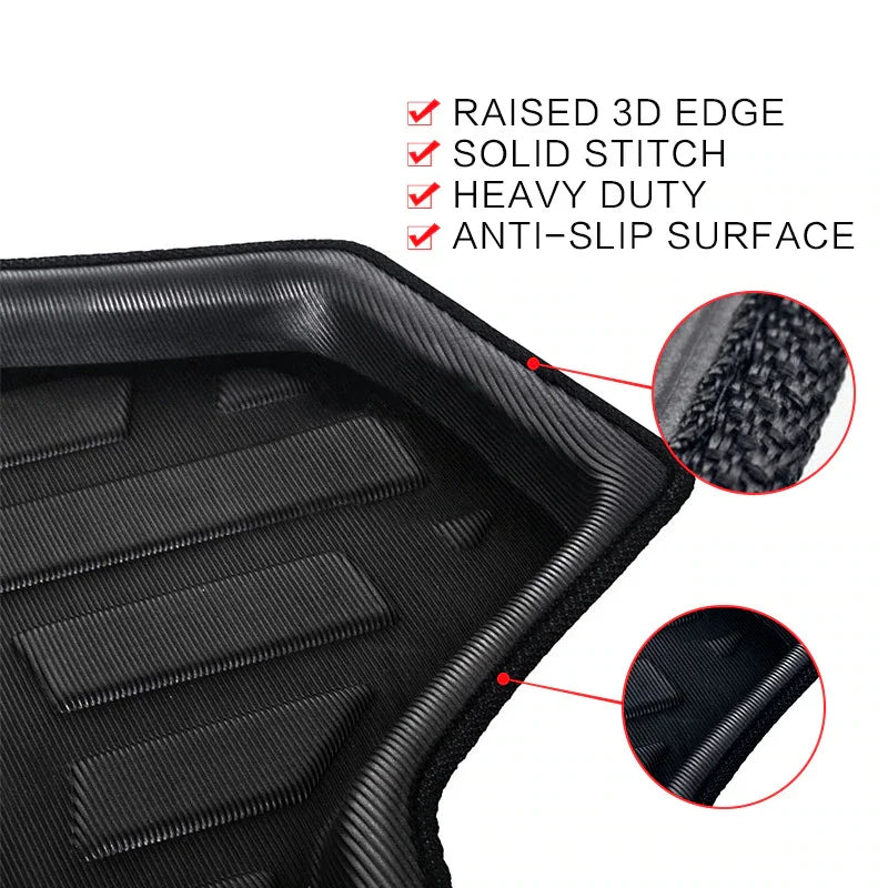 Car Trunk Floor Mats for Mazda 3 Mazda3 BP MK4 Sedan 2019 2020 2021 2022 2023 Accsesories Waterproof Rear Boot Tray Cargo Carpet