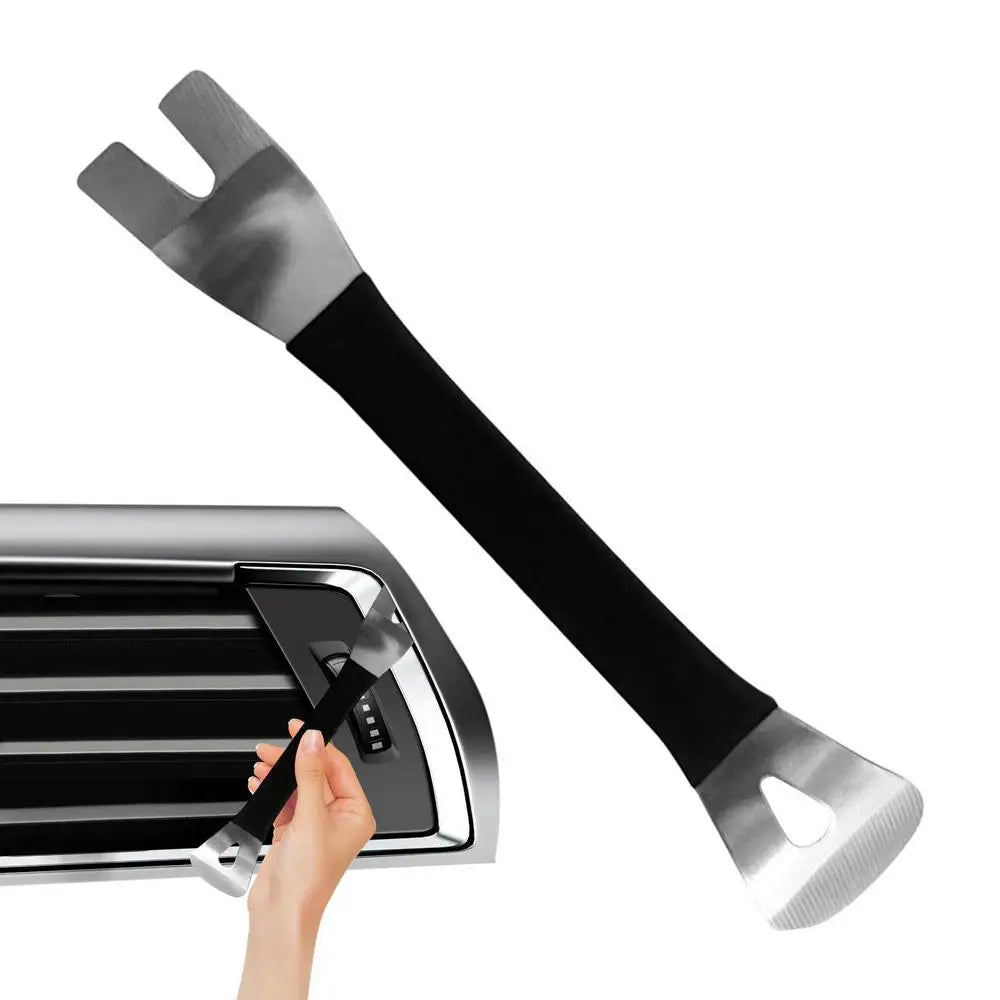 Stainless Steel Skid Plate Car Audio Modification Door Center Console Rearview Mirror Removal Skid Plate Metal Crowbar Tools