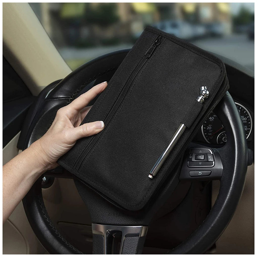 Car Organizer Storage Bag for Manual Registration Card Multifunctional Auto Interior Document Holder Car Glove Box Organizer