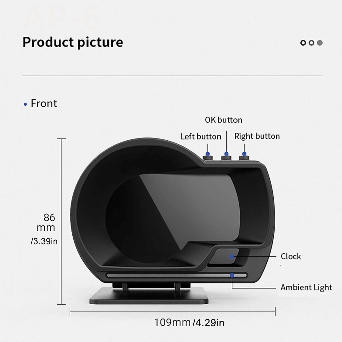 Car Smart Head Up Display OBD2 GPS Digital HUD Speedometer Turbo RPM Alarm Head‑Up Displayer