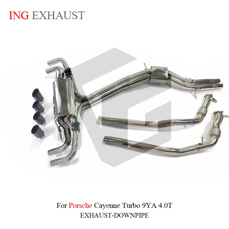 ING Escape SS304 Valve Catback Exhaust for Cayenne Turbo 9YA 4.0T 2018+ Remote Motor Engine Assembly Coupen Performance System