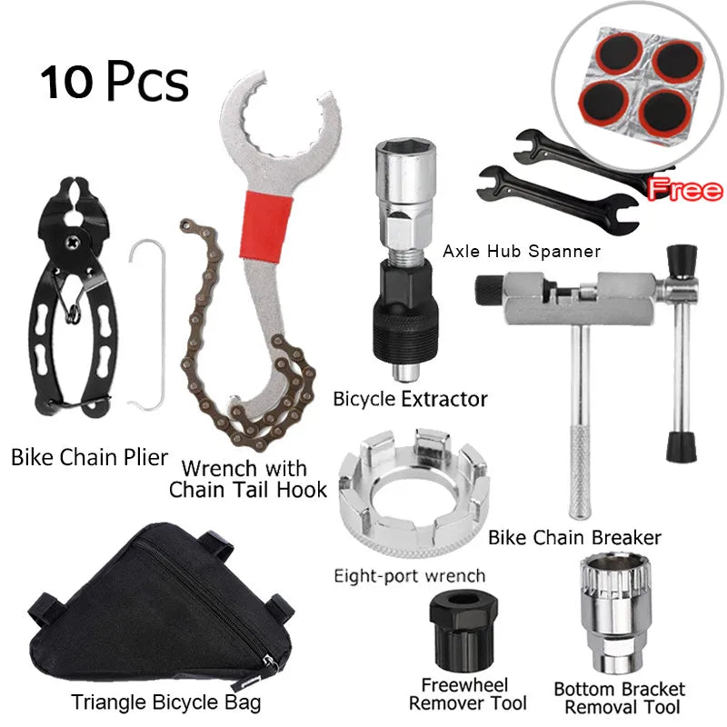 Bicycle Repair Tool Kits Chain Breaker Flywheel Remover Cutter Crank Puller Bike Wrench MTB Road Bikes Maintenance Tools Bracket
