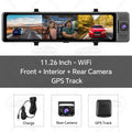 H330 Dash Cam 3 Channel Rearview Mirror Front Inside Rear 4K+1080P+1080P WiFi GPS Dual Lens Car Dvr Camera Infrared Night Vision