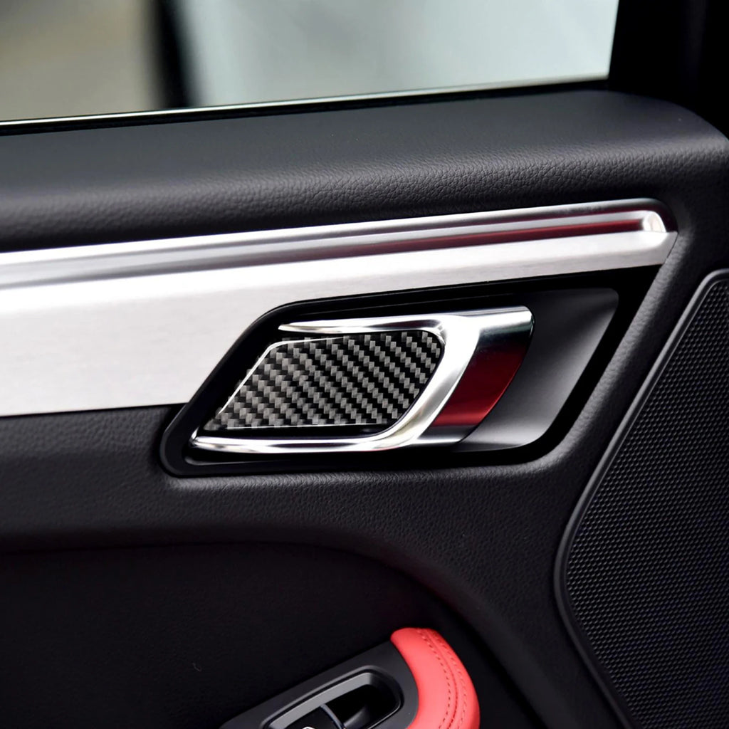 Car Interior Door Handle Bowl Trim Cover Stickers For Porsche Macan 2014 2015 2016 2017 2018 2019 2020 2021 Car Interior Accesso