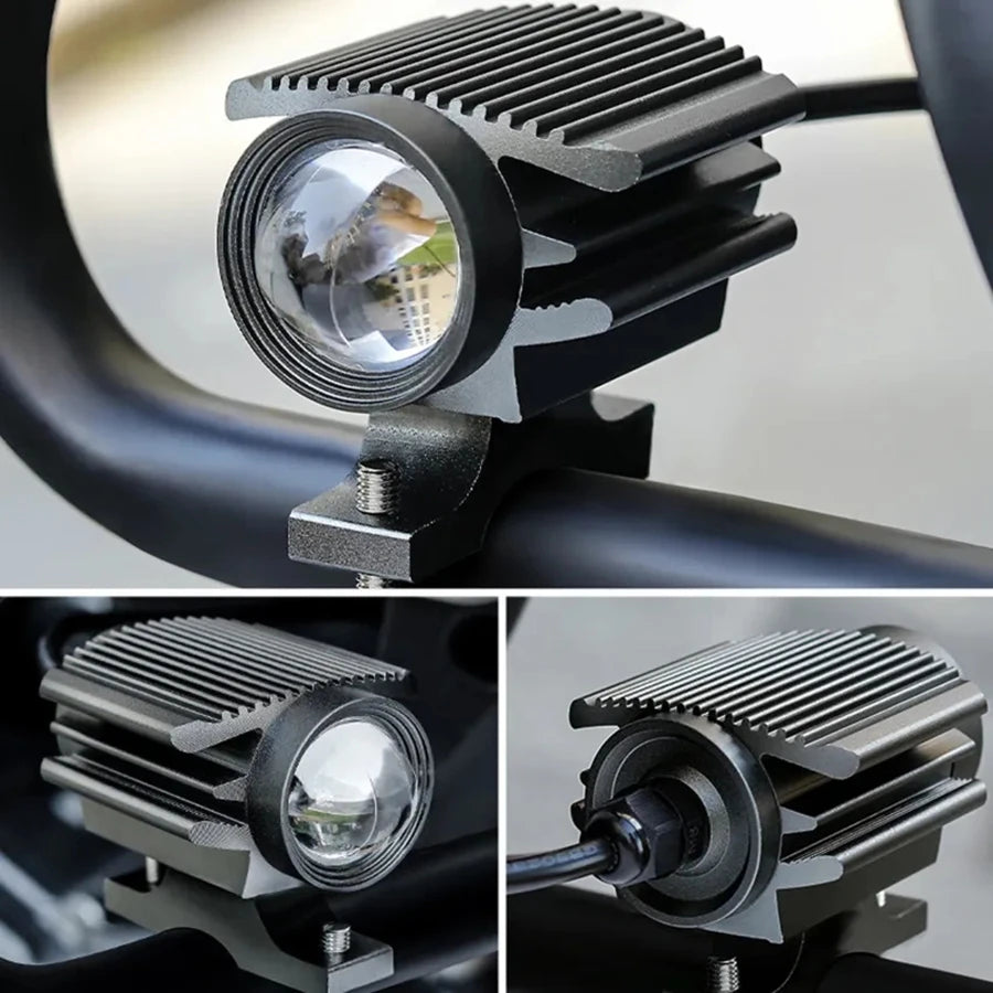 Motorcycle electric vehicle front headlights, locomotive LED 12-84V ultra bright spot lights, auxiliary road modified headlights