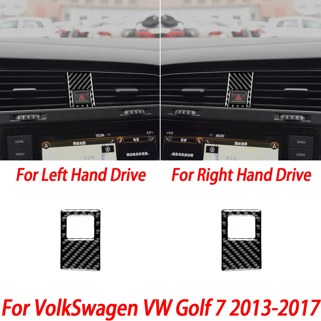 For VW Golf 7 GTI Mk7 2013-2017 Car Interior Accessories Cup Holder Frame Console AC CD Control Cover Gear Shift Panel Sticker