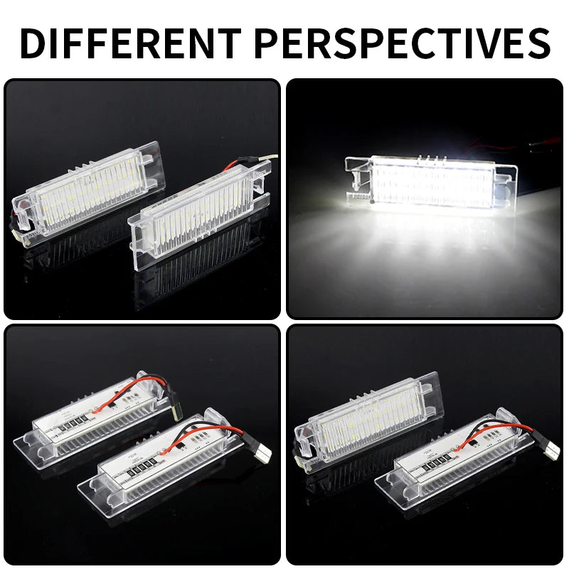 LED License Plate Light For Opel Vectra C Astra J H Zafira B Insignia Corsa C D Meriva A Tigra B 2Pcs Canbus Number Plate Lamp