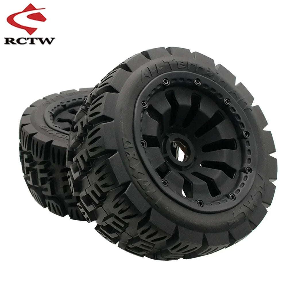 All Terrain Super Wear-resistant Complete Tyre Rear or Front Wheel Tire Set for 1/5 HPI ROFUN ROVAN KM BAJA 5B SS Rc Car Parts