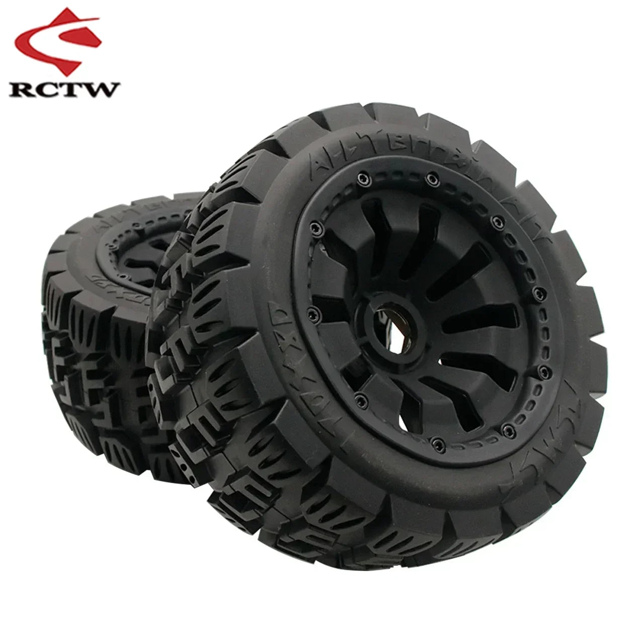 All Terrain Super Wear-resistant Complete Tyre Rear or Front Wheel Tire Set for 1/5 HPI ROFUN ROVAN KM BAJA 5B SS Rc Car Parts
