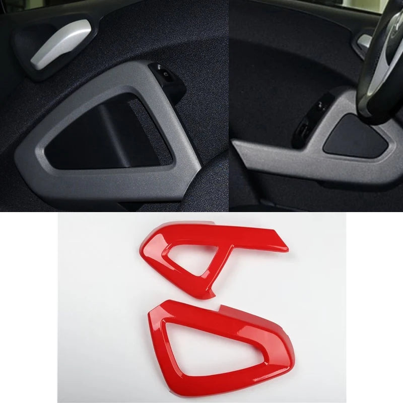 Car Interior Stickers For Smart Brabus 451 Fortwo Accessories Car Styling Steering Wheel Modification Protection Sticker