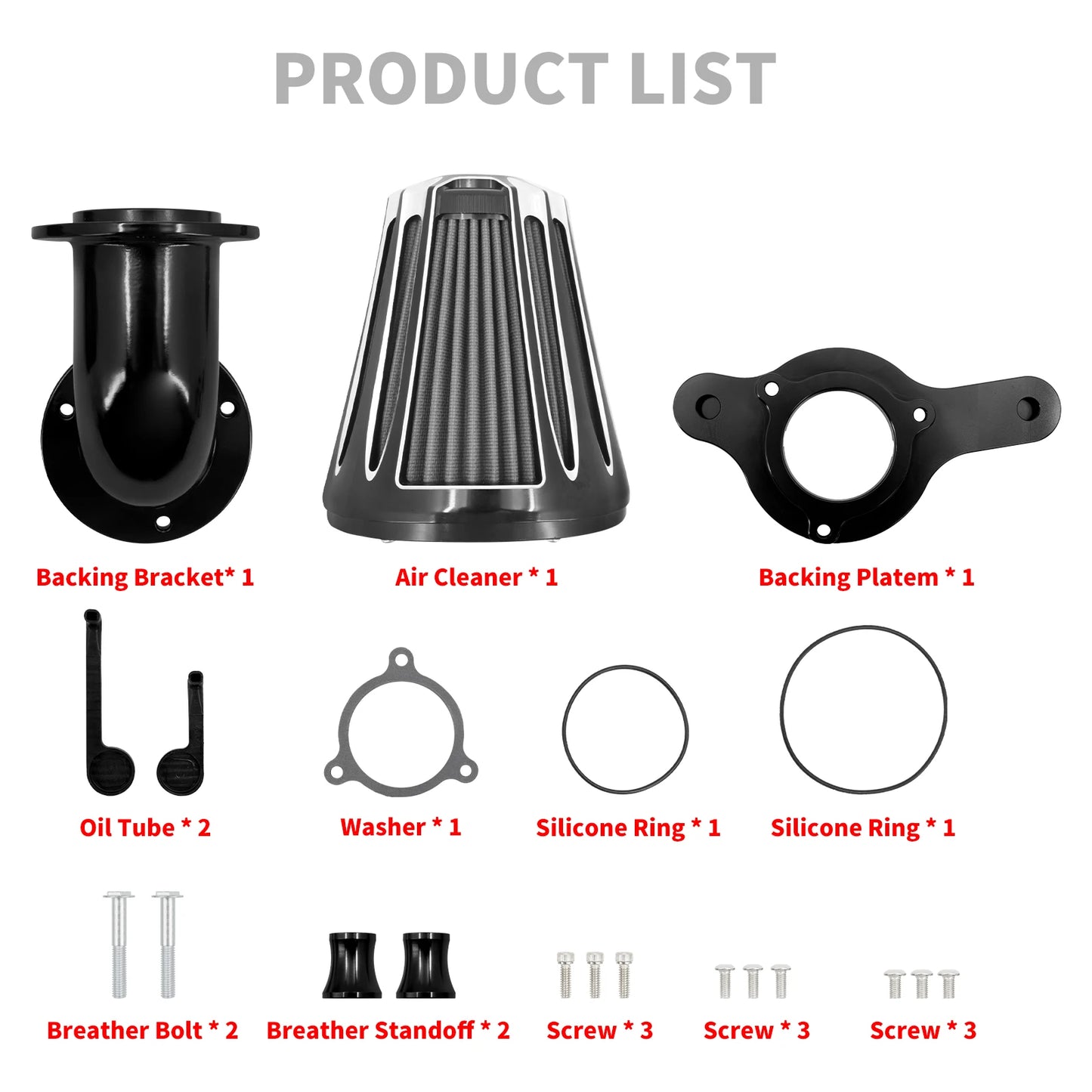 Motorcycle Air Filter Air Cleaner System Black For Harley M8 Touring Electra Street Glide FLHR 2017-Up Softail FXLD FXBB 18-Up