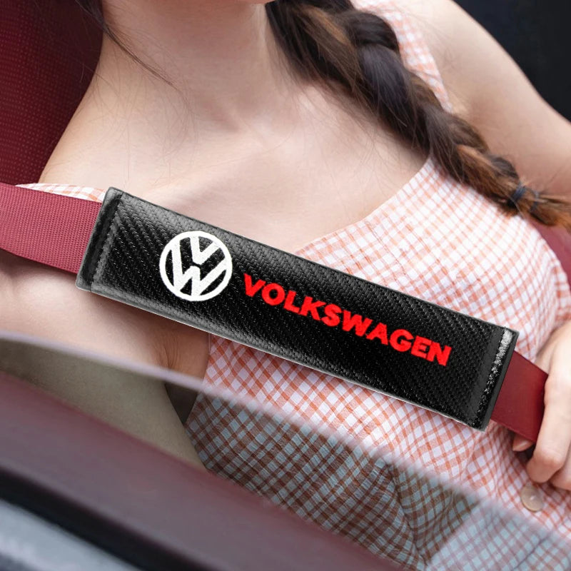 Car Interior Seat Belt Protector Comfortable Breathable Cotton Seat Belt Cover For Volkswagen VW Golf Tiguan POLO TOURAN CADDY