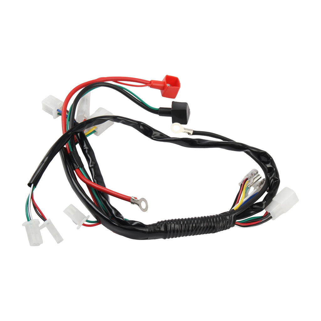 Motorcycle Electrics Wiring Harness Spark Plug CDI Ignition Coil Key Switch Kit For Dirt Bike 50cc-110cc ATV UTV Quad Go Kart