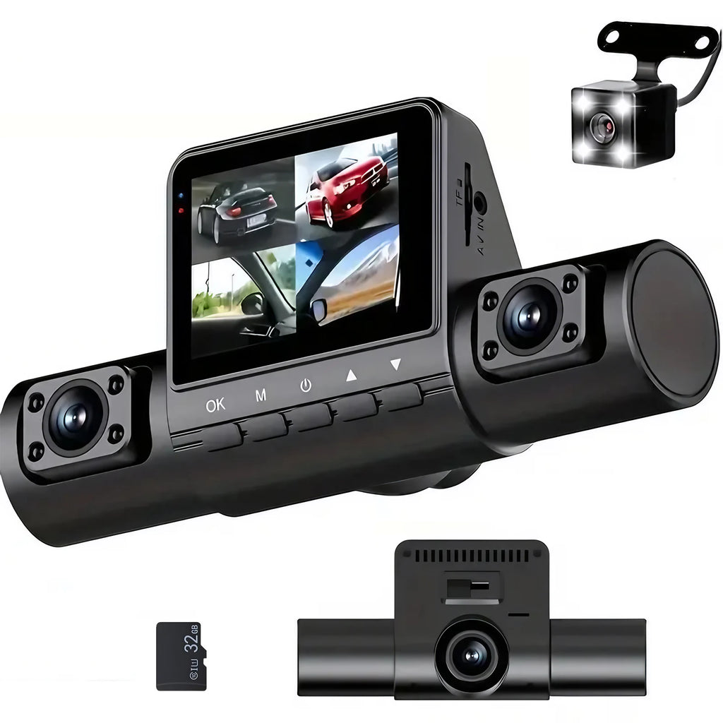 1080P Full HD Wide Angle Dash Cam Loop Record Button Control IPS Screen Laptop Compatible Car Camera