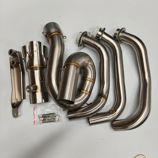 Motorcycle Exhaust Full System Escape For MT09 FZ09 MT-09 FZ-09 Tracer 900 Header Loop Front Pipe carbon fiber Muffler Slip-On