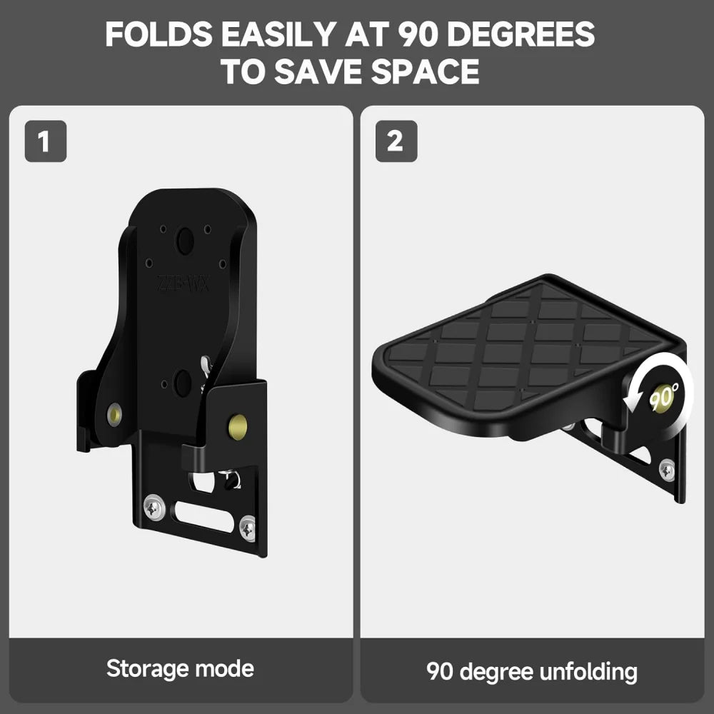 2PCS RV Step Foot Rests Universal Folding Truck Bed Step Anti-Slip For Boat Trailer Bumper Pickup caravan Truck Tailgate Ladder