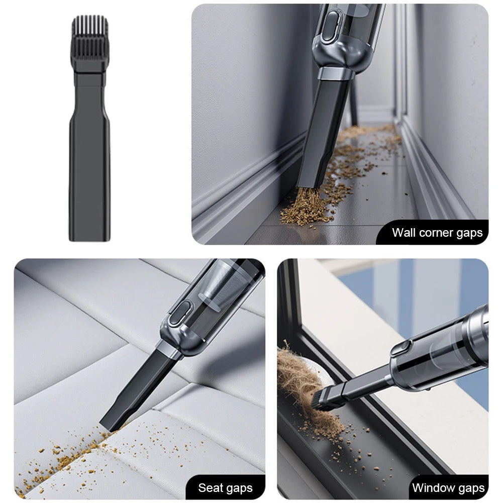 15000PA Car Vacuum Cleaner Rechargeable High Power Mini Vacuum Cleaner with Brushless Motor Handheld Vacuum for Car Home