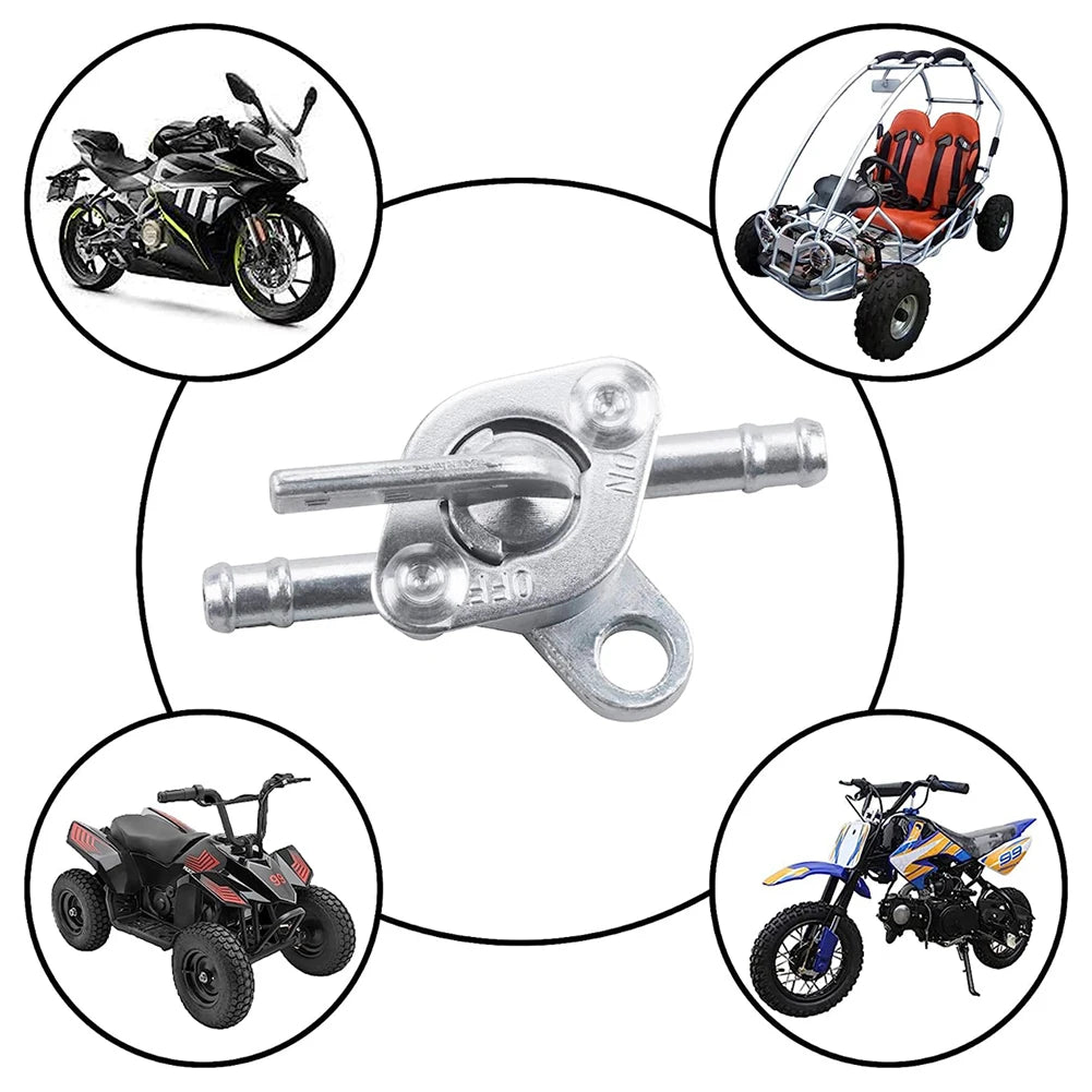 Inline Fuel Tank Tap Filter Petcock Switch Petrol Gas Fuel Tap Petcock Valve Switch for ATV Quad Pit Bike