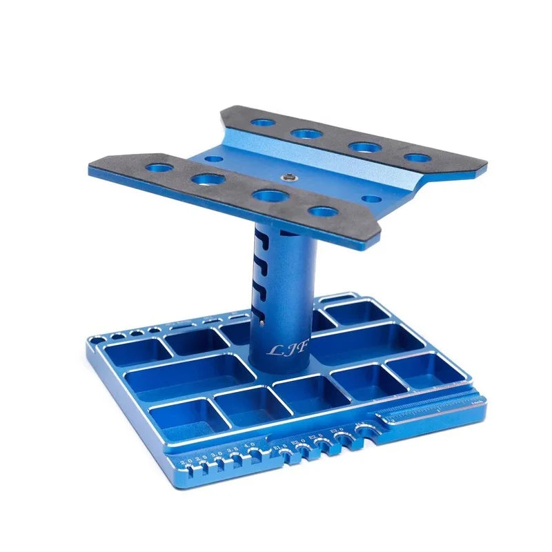 RC Cars Tool Heightening Work Stand Assembly Platform 360 Degree Rotate Repair Station for 1/10 Crawler Car Model Accessories