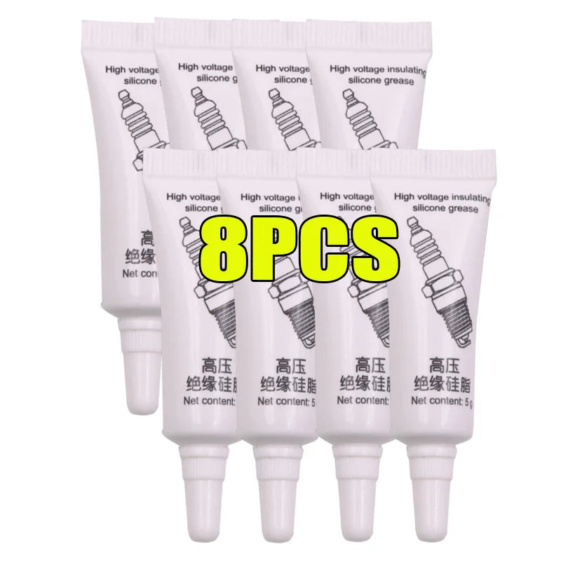 Auto Spark Plugs Resistant High and Low Temperature Corrosion Spark Plugs High-Voltage Insulating Silicone Grease Ignition Coil