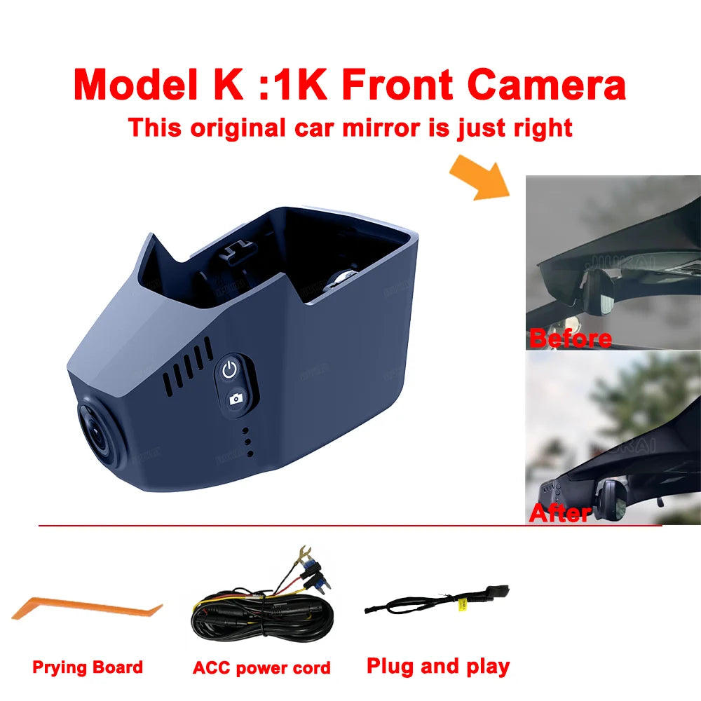 4K Customized Dash Cam For VW Volkswagen Atlas Caddy Passat Tiguan Touran B6 B7 B8 Mk2 Dashcam WIFI Car Dvr DashCam APP Control