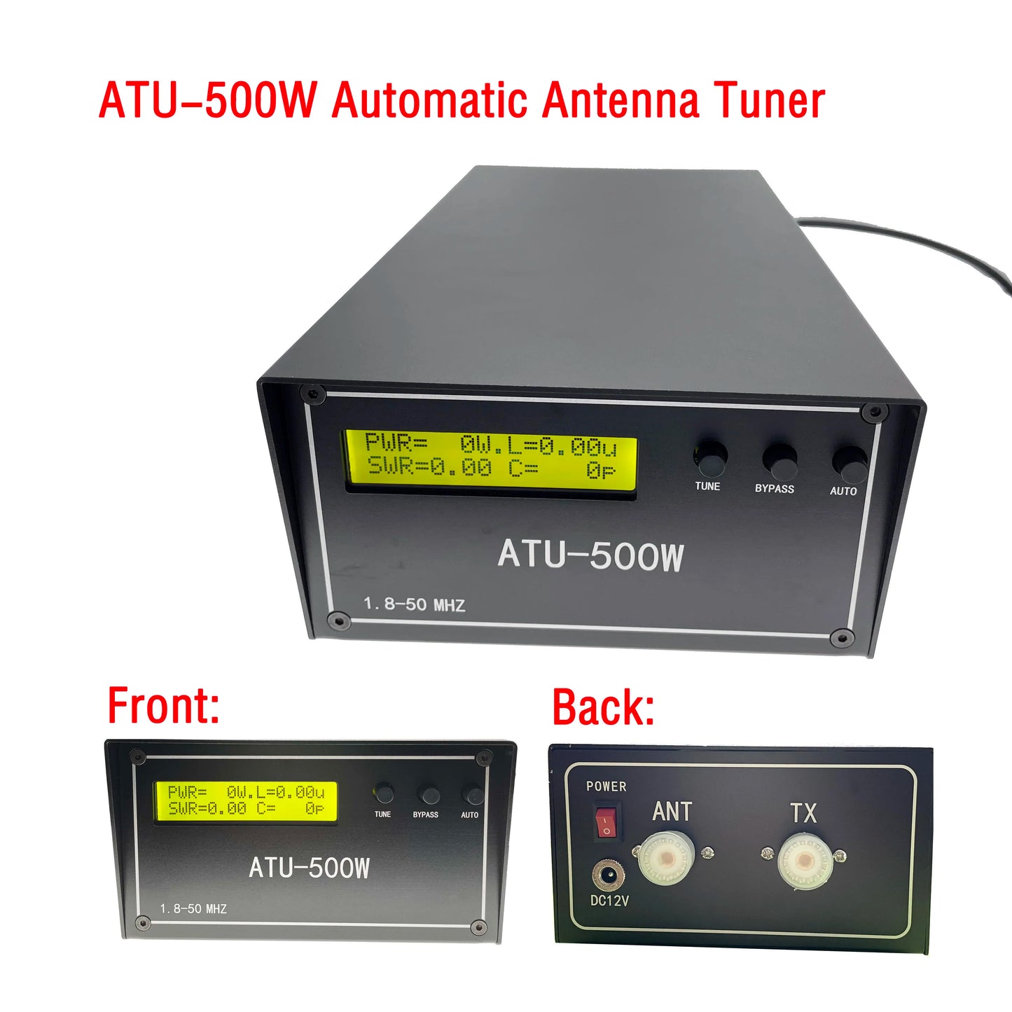 ATU500W Automatic Antenna Tuner ATU-500W ATU500 by N7DDC assembled with shell ready for use
