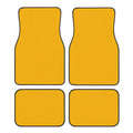 Black Solid Color Car Floor Mats Universal Non-Slip Carpets Rugs Front & Rear Car Foot Mats Set of 4 Pieces Auto Accessories