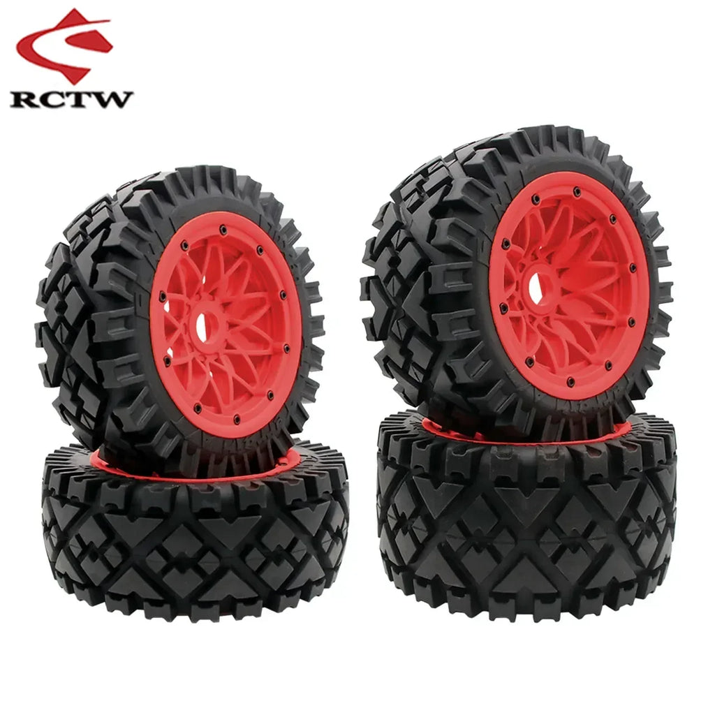 All Terrain Super Wear-resistant Complete Tyre Rear or Front Wheel Tire Set for 1/5 HPI ROFUN ROVAN KM BAJA 5B SS Rc Car Parts