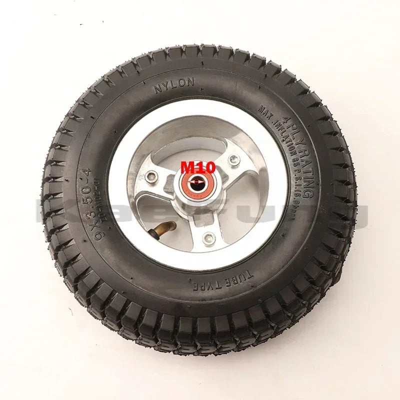 Rueda de 9 pulgadas, neumáticos 9x3.50-4, cámara interior y llanta, combo para scooter de gasolina, patineta, bicicleta de bolsillo, triciclo eléctrico
