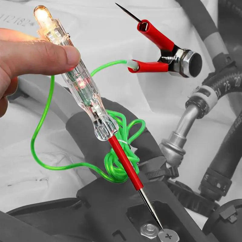 Car Truck Voltage Circuit Tester Automotive LED Circuit Tester 6V 12V 24V Test Light With Dual Probes Auto Circuit Repair Tools
