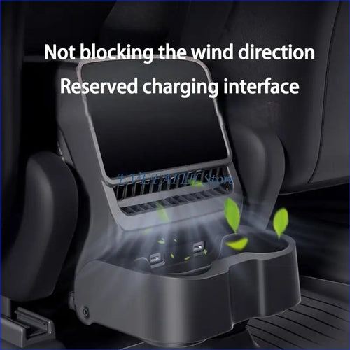 124B Car Accessory Cup Holder for Rear Feature Rotating Design and Vent Cover
