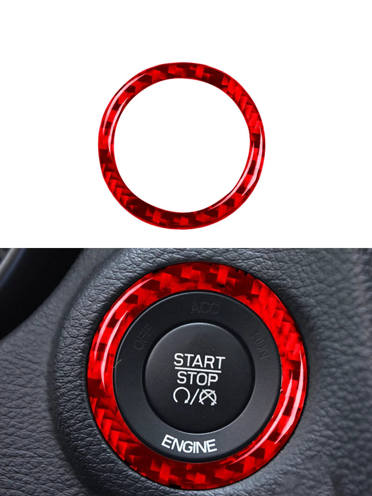 Car Interior Accessories For Dodge Charger 2011 2012 2013 2014 Carbon Fiber Decorative Stickers Dashboard Speedometer Cover Trim