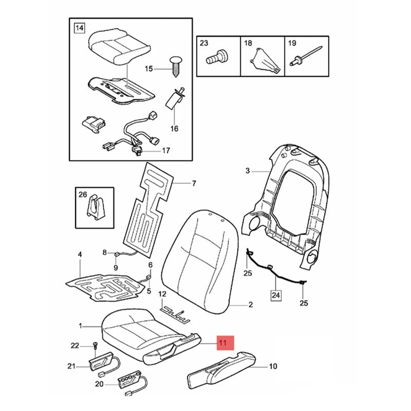 Left Front Driver Side Power Seat Trim Cover 39802011/12 For Volvo XC90 S60 XC70 S80 V70 05-14 Seat Outer Guard Panel