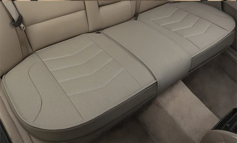 Leather Car Seat Cover Breathable Driver Seat Cushion Protection Universal Size Rear Seat Non-slip Mat Styling Accessories
