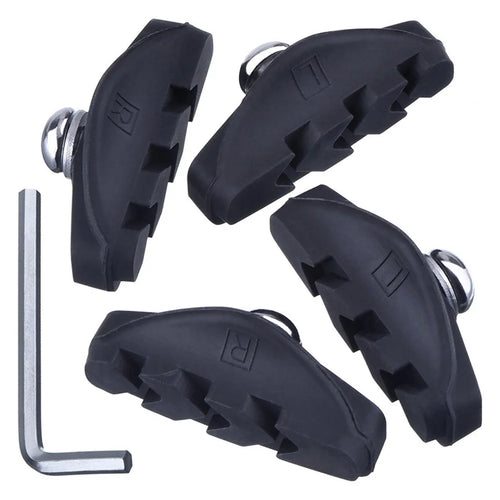 2pair Bicycle For  V-Brake Pads Powerful Wet/Dry Stop 50mm Rubber  Road & MTB L/R  Road Bicycle Silent  Brake Pads Cycling Parts