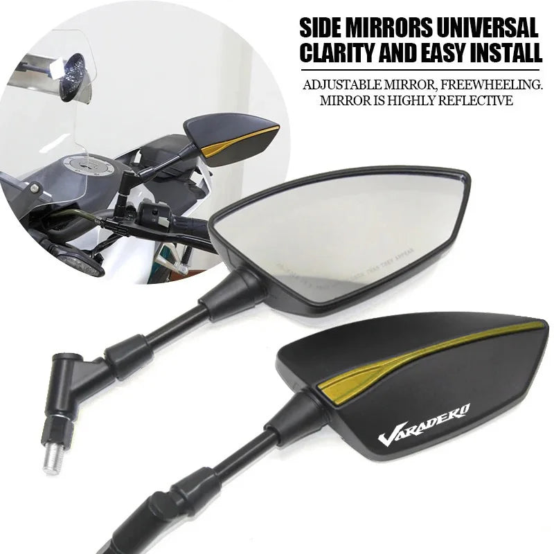 Motorcycle Mirrors Accessories for HONDA Varadero XL 1000 125 V 125 ABS Adjustabale Side Rearview Mirrors Universal Rearviews