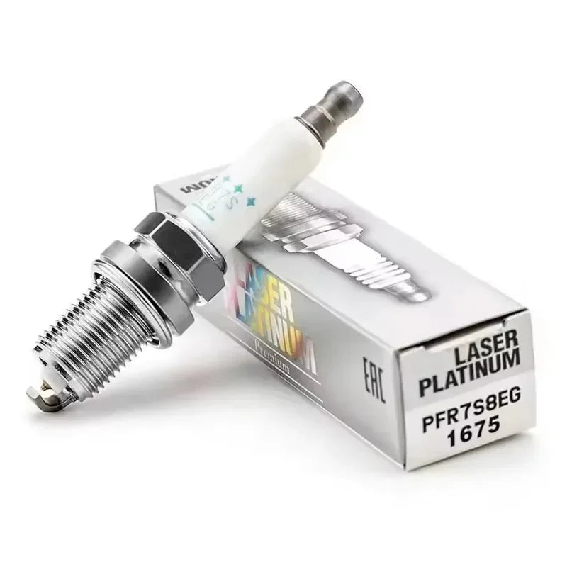 4 bujías de doble platino PFR7S8EG 1675 para VW Golf Eos Jetta Audi A3 A4 A5 A6 Q5 R8 S5 TT Passat Tiguan 1.8/2.0T