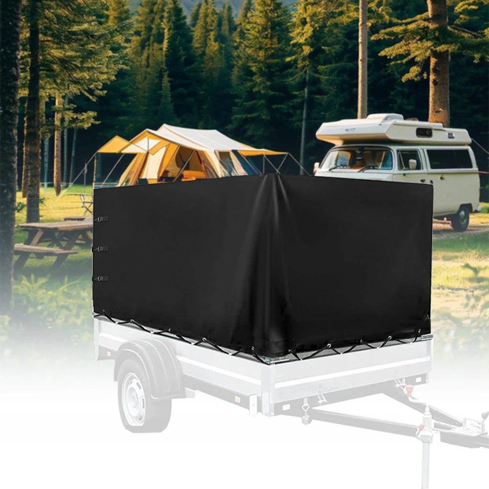 Trailer Cover for High Canopy Trucks Featuring Thickened 600D Oxford Fabric Waterproof Performance Dust Resistance UV Protection