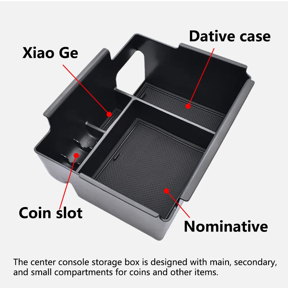 For Ford Explorer 2020 - 2026 Car Armrest Storage Box Interior Accessories Organizers Tray ABS