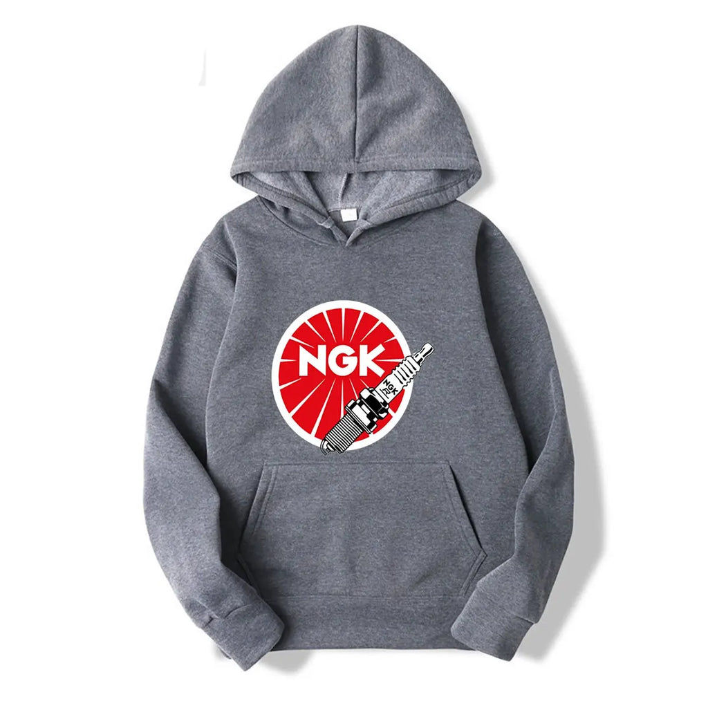 JDM Spark Plugs, NGK Racing hoodies sports fans plus size tops blacks men clothes