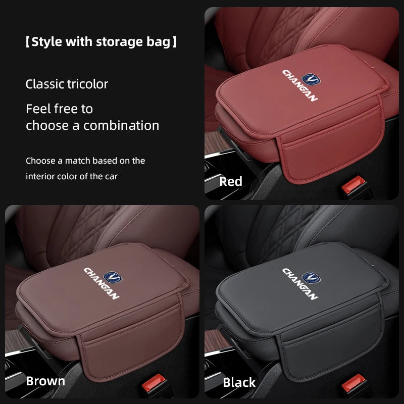 Leather Car Interior Armrest Box Cover Center Console Accessories For Changan CS95 CS85 CS75 CS55 CX20 CS35 CS15 CX70 EADO 2017